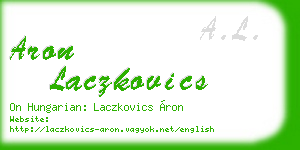 aron laczkovics business card