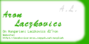 aron laczkovics business card